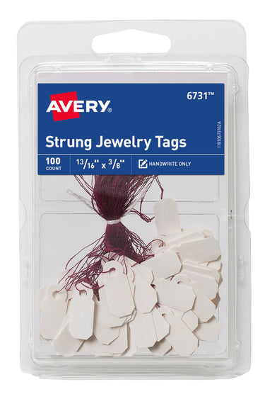 Avery Jewelry Tags, 0.8125 x 0.375 Inches, Pack of 100 (6731) 1 Pack